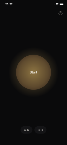 Drift Breath app showing a breathing exercise session
